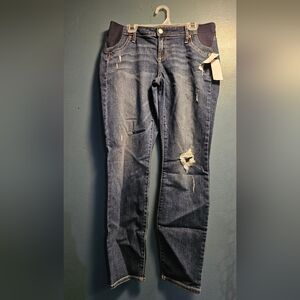 NWOT GAP TRUE SKINNY Ankle Maternity Denim Blue Jeans.  Size 29/8R